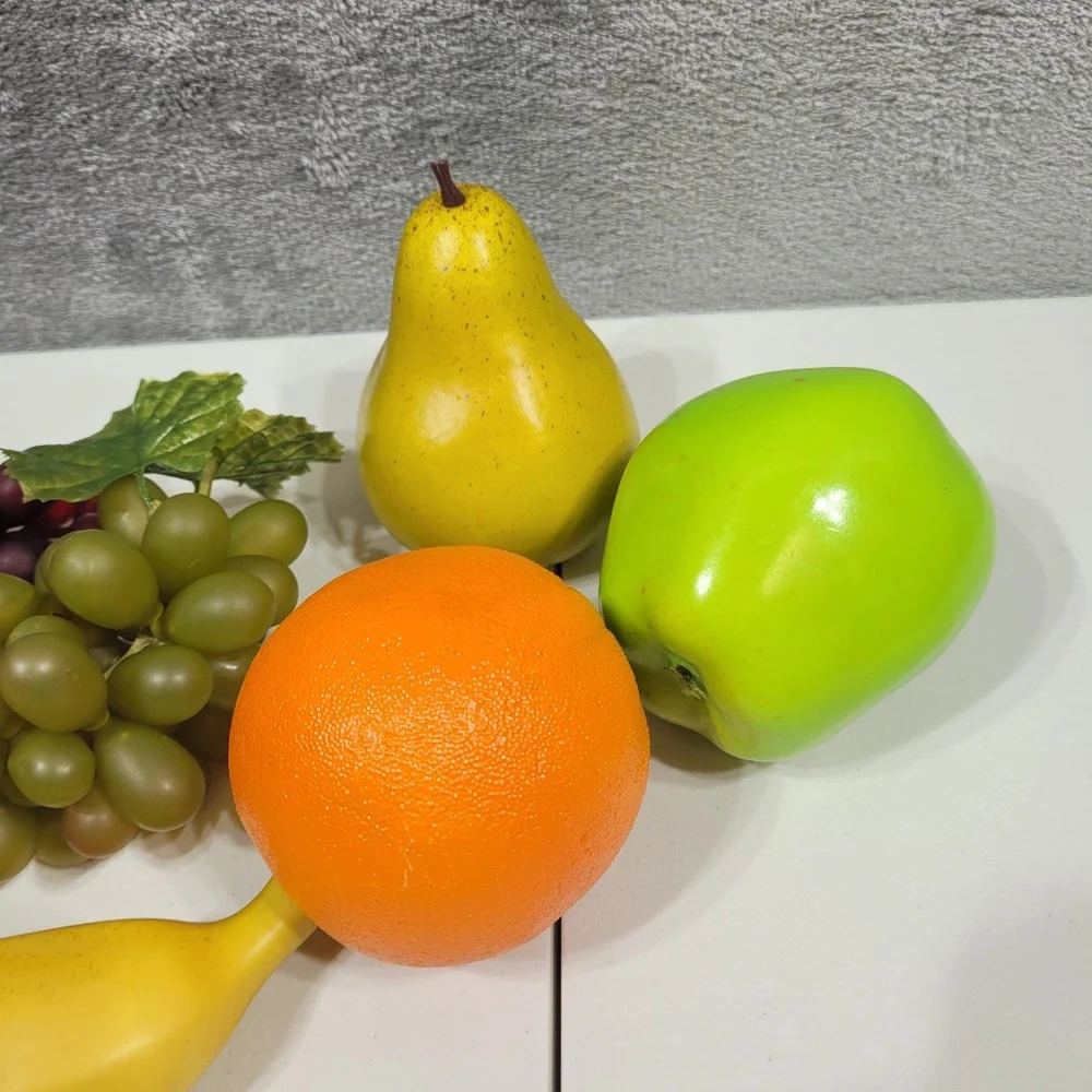 Lot Artificial Fruit Bunch Realistic Decorative Display Home Decor Lot Of 7